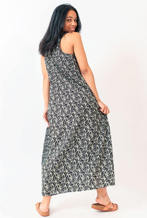 Y Why? Leichtes langes Baumwollkleid Lavinia